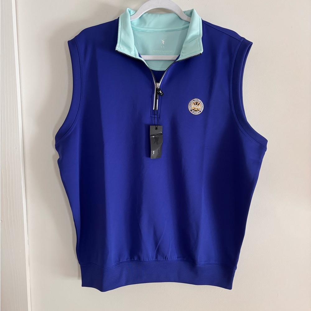 Fairway & Greene F&G Tech PGA 1/4 Zip Golf Vest | NWT | Size Large